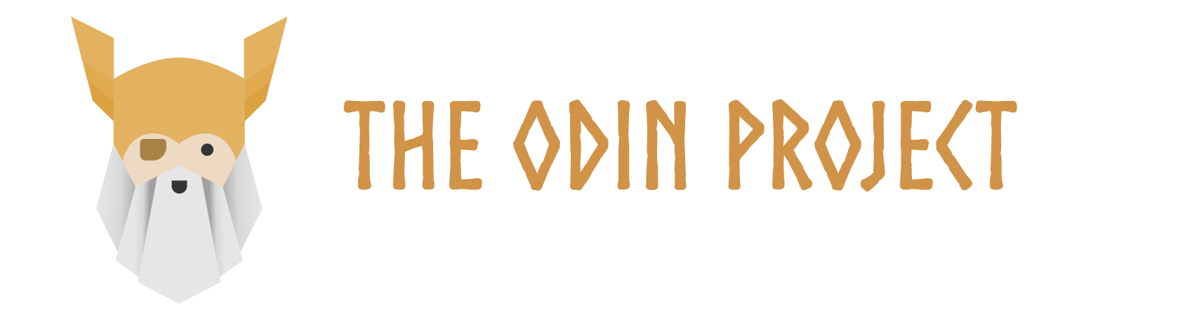 odin mascot head with text
